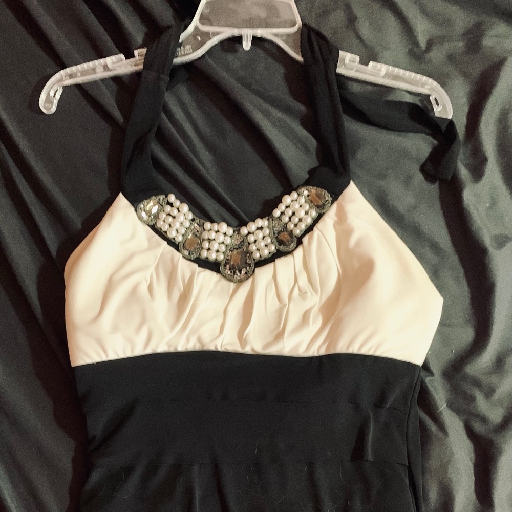 Professional Graduation Dress Black and White